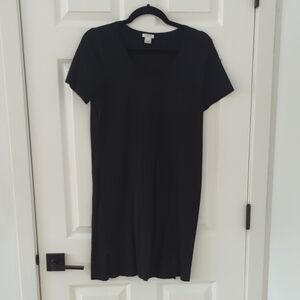 J.Crew Black Short Sleeve T-Shirt Dress Size XS